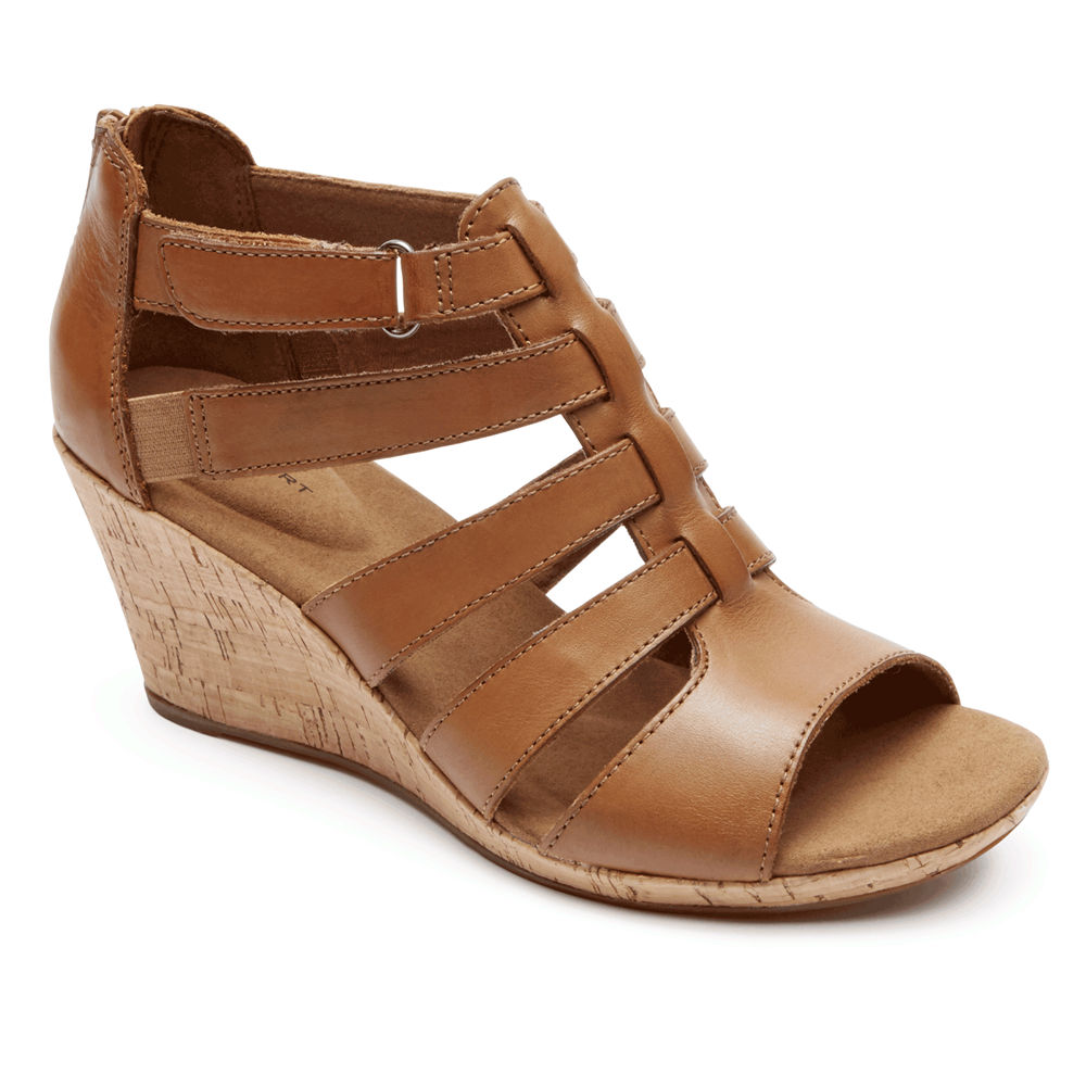 Sandalias Rockport Mujer Mexico - Briah Gladiator Marrom - SOCYP3529